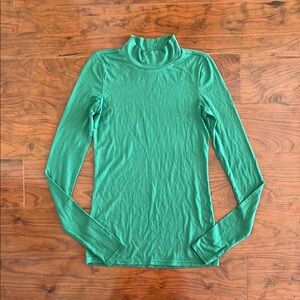 Aerie Offline Chillside Collection Green Long Sleeve Mockneck Tee Shirt Top